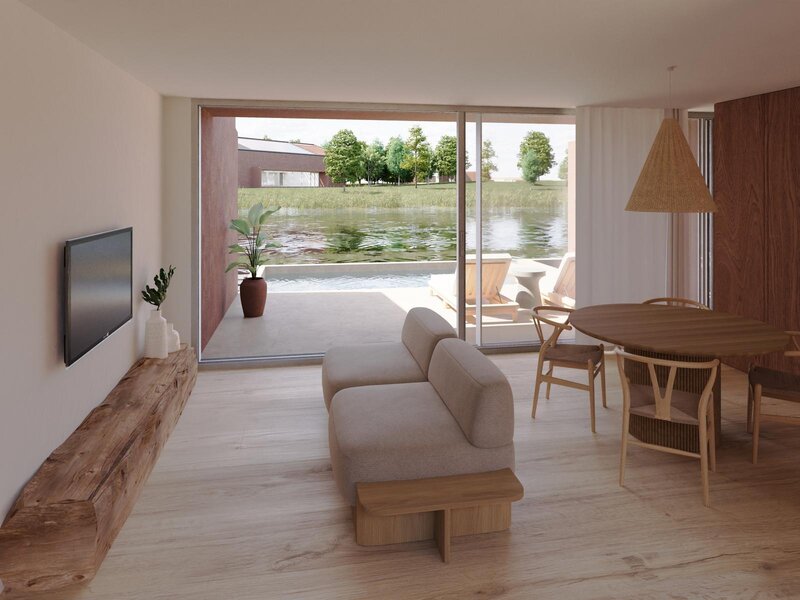 Apartamento T2 Moderno Santiago do Cacém - terraço, banho turco, ténis, ar condicionado, piscina, sauna, cozinha equipada
