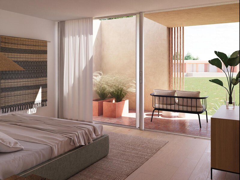 Apartamento T2 Moderno Santiago do Cacém - ténis, piscina, banho turco, terraço, ar condicionado, cozinha equipada, sauna