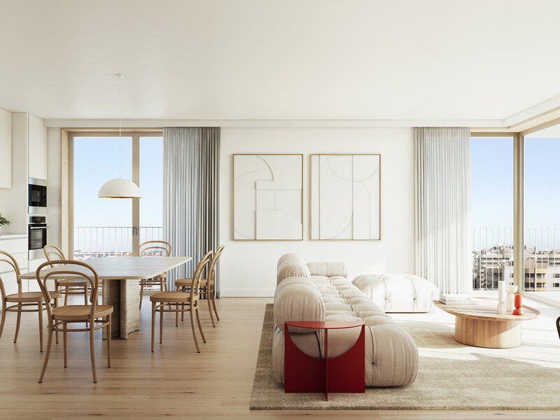 Apartamento T4, com varanda, no novo empreendimento no campo Grande