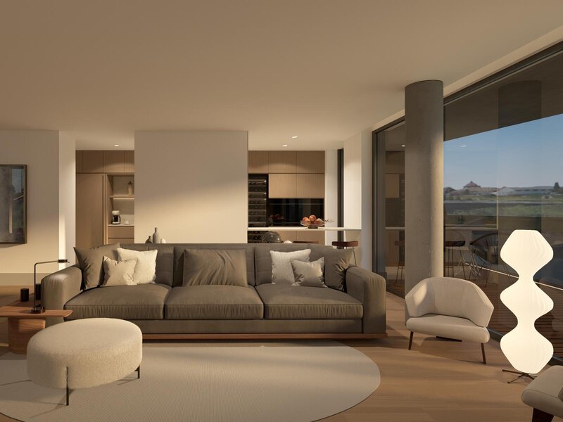 Apartamento Duplex T0 Mafamude Vila Nova de Gaia - jardins, terraços, condomínio fechado, tênis, varandas, piscina, áreas verdes, parque infantil