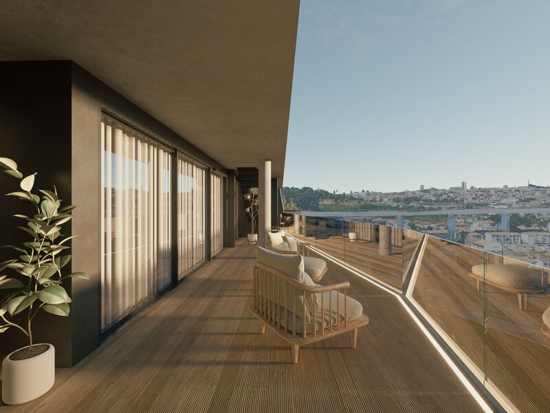 Apartamento T2 de luxo Centro Gaia Mafamude Vila Nova de Gaia - condomínio fechado, varandas, tênis, piscina, parque infantil, jardins, terraços, áreas verdes