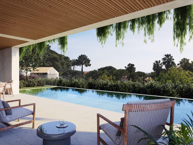 House new 4 bedrooms Estoril Cascais - garden, attic, swimming pool, garage, terrace, balcony