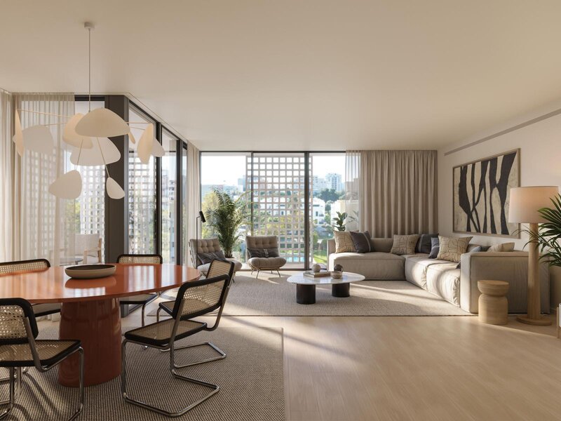 Apartamento T2 Vilamoura Quarteira Loulé - jardines, terrazas, balcones, piscina, parque infantil, barbacoa