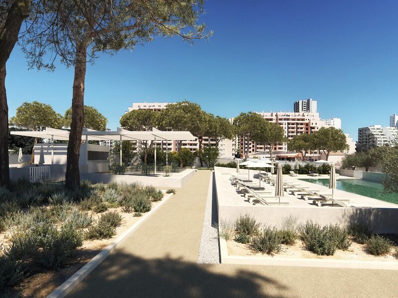 Kerrosasunto T1+1 Moderni Praia da Rocha Portimão - pihat, varastohuone, terassit, suljettu asuinalue, valvontakamera, varusteltu, uima-allas