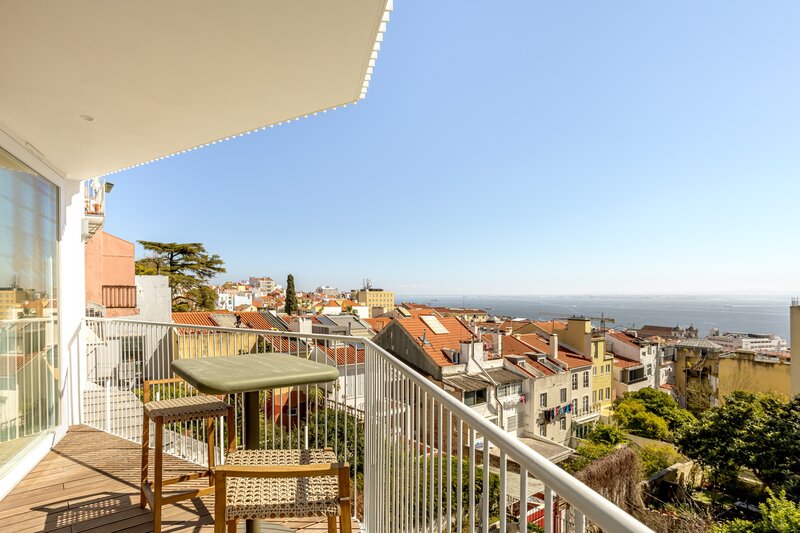 квартира T3 двухуровневый Centro  Lapa Lisboa - терраса, кондиционер, сауна, зеленые зоны