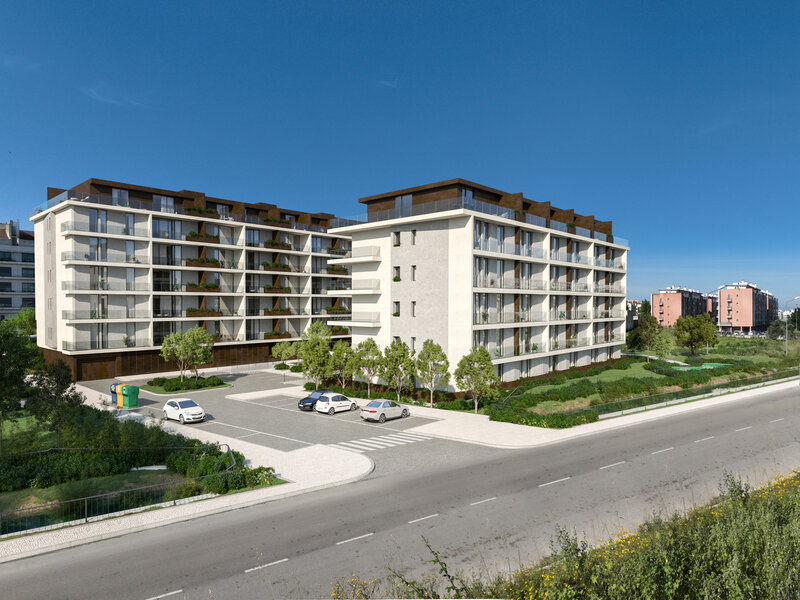 Apartamento T1 Moderno Cova da Loba Montijo - trastero, terraza