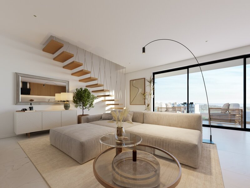 Apartment 2 bedrooms Tavira - air conditioning, sound insulation, garage, parking lot, swimming pool, balconies