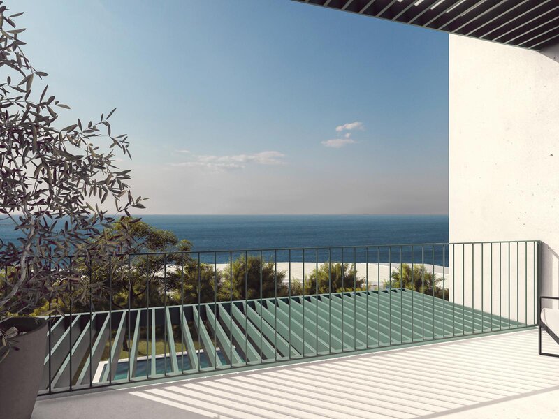 Apartamento com vista mar T3 Porto Covo Sines - vista mar, terraço, piscina, jardim, painéis solares