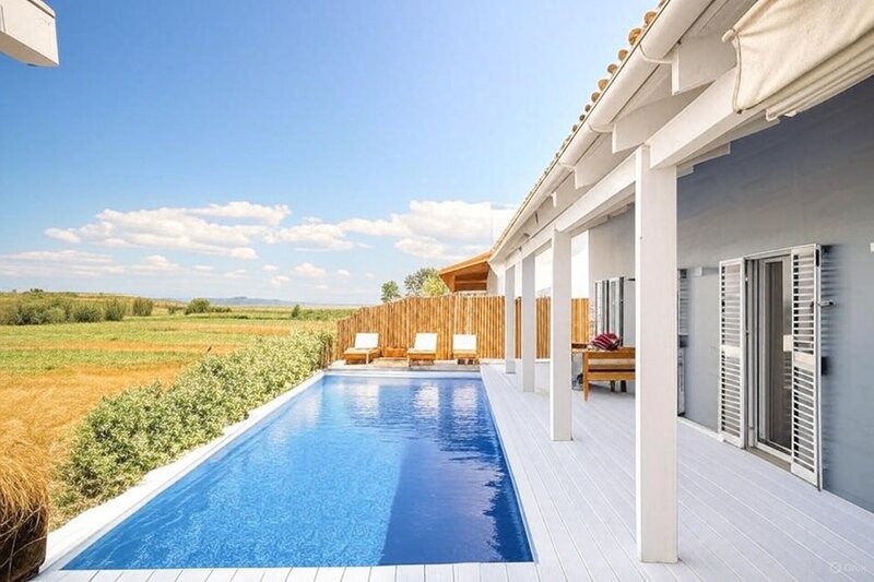 Casa en el centro V4 Urbanização Possanco Comporta Alcácer do Sal - piscina, chimenea