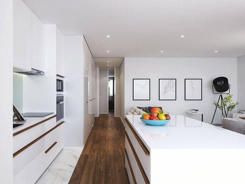 Apartamento T2 Leça da Palmeira Matosinhos - garagem, vidros duplos, ar condicionado, piscina, varandas, vaga de garagem