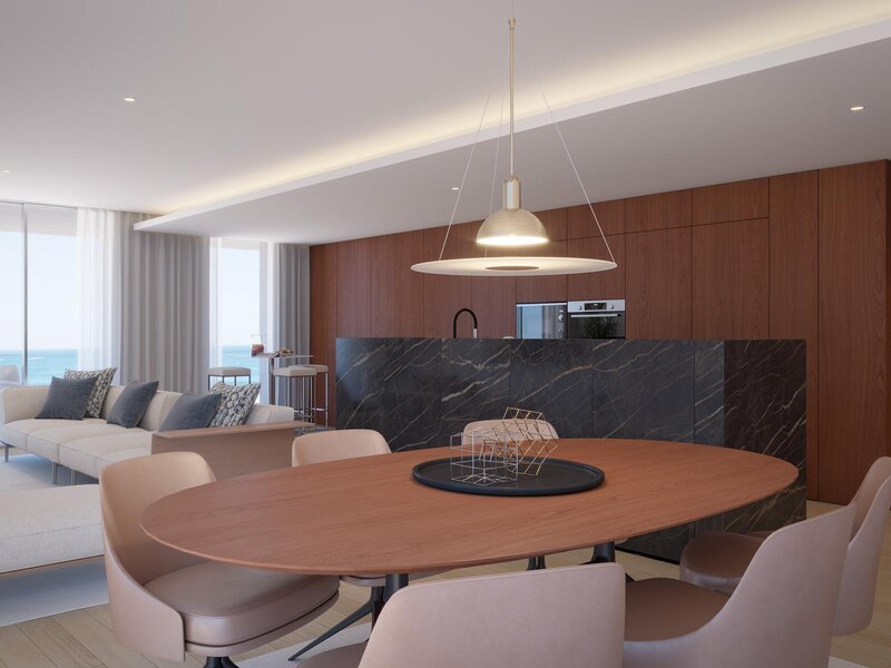 квартира T1 Zona Balnear Vila do Conde - сады, парковочное место, кондиционер, гараж, балконы, звукоизоляция