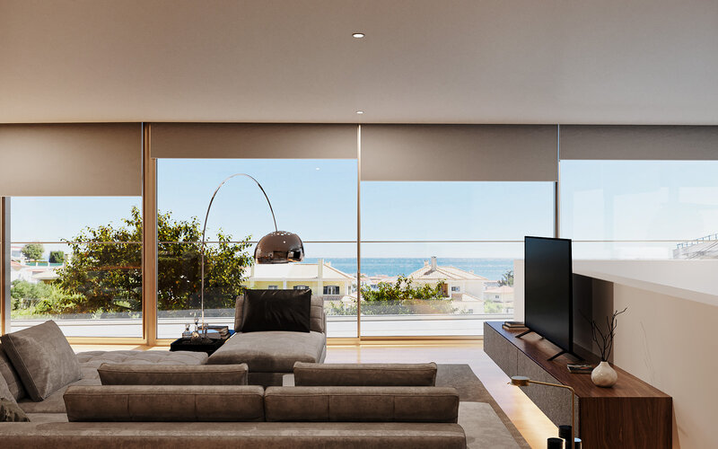 House Modern 4 bedrooms Alvide Alcabideche Cascais - green areas, terraces, garage, solar panels, private condominium, swimming pool, gardens