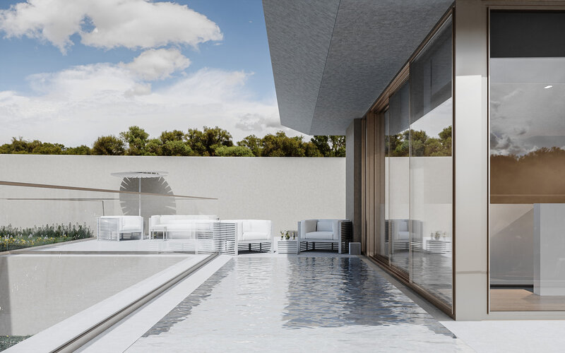 House 4 bedrooms Modern Alvide Alcabideche Cascais - green areas, private condominium, garage, terraces, swimming pool, gardens, solar panels
