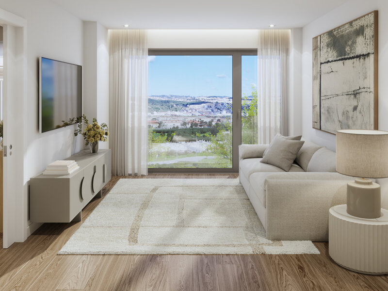 Apartamento T2 com varanda e estacionamento em novo empreendimento