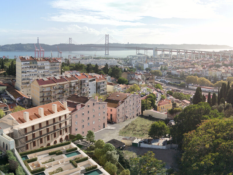 Appartement Moderne T1 Campo de Ourique Prazeres Lisboa - piscine, jardins