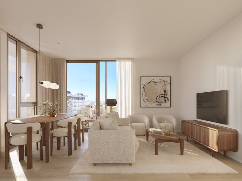 Appartement T1 Parque das Nações Lisboa - meublé, équipé, balcons, piscine