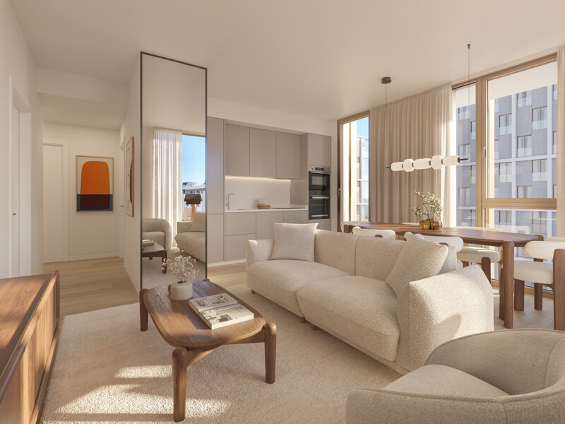 Apartamento T1 Parque das Nações Lisboa - varandas, mobilado, piscina, equipado