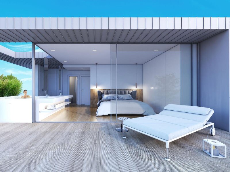 House Modern 4 bedrooms Carcavelos Cascais - garage, swimming pool, heat insulation, balconies, store room, gardens