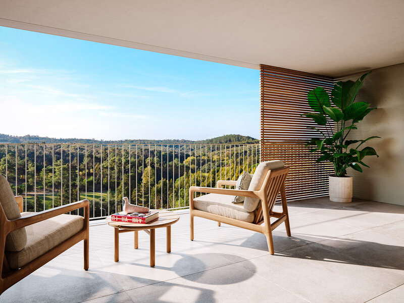 Appartement de 3 chambres avec balcon dans un nouveau développement à Belas Clube de Campo