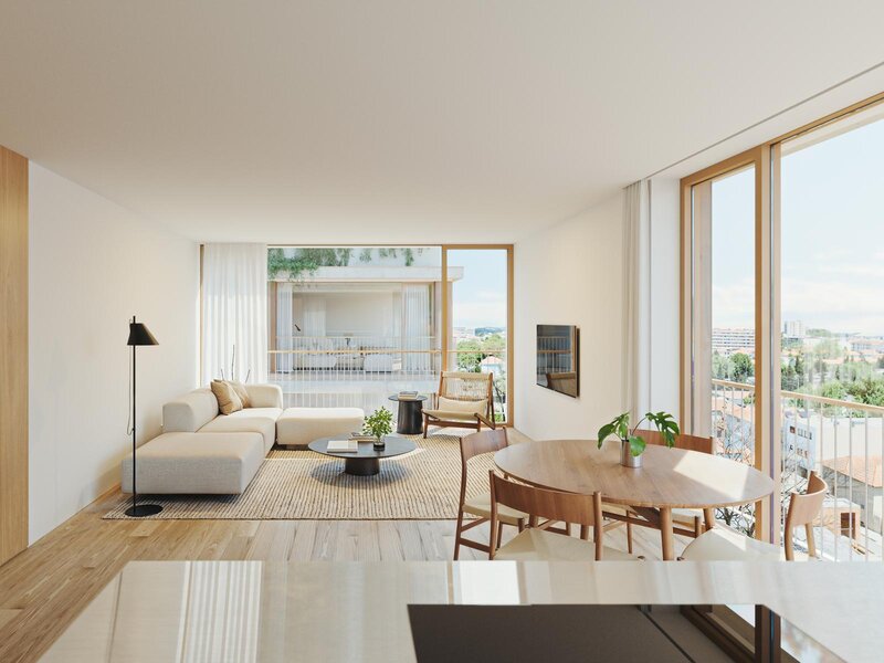 Apartamento T1 com jardim e estacionamento em Paranhos, Porto
