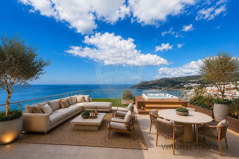 Wohnung T2 Luxus Santiago (Sesimbra) - meerblick, terrasse, abstellraum, klimaanlage, wohnanlage