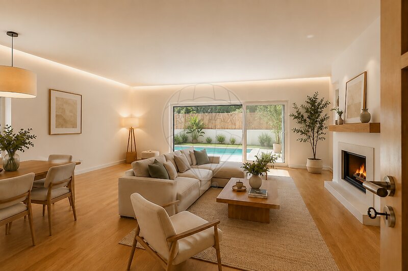 House excellent condition 3 bedrooms Cascais - fireplace, gardens, swimming pool, garage, terrace, store room, balcony