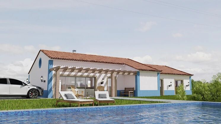 Farm 3 bedrooms Casével Santarém - terraces, swimming pool, fruit trees, terrace, gardens, equipped, electricity, olive trees