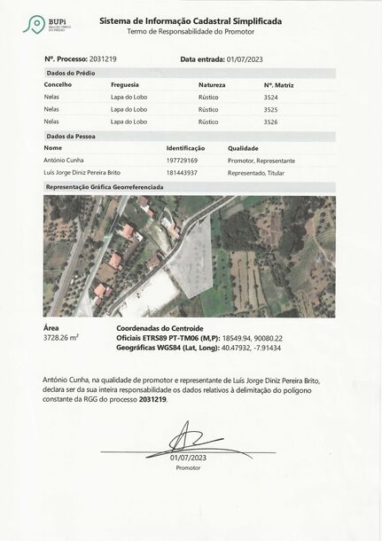 Land with 2710sqm Lapa do Lobo Nelas - quiet area, easy access