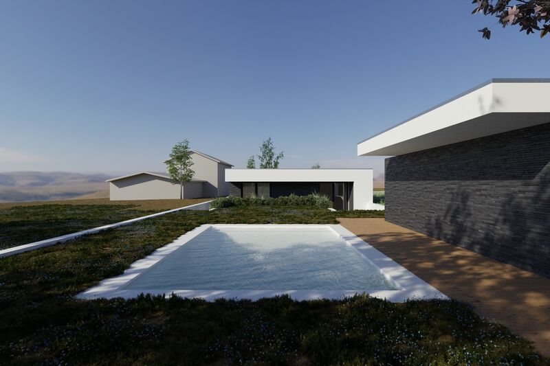 Moradia Térrea em construção V4+1 Padim da Graça Braga - ar condicionado, jardim, piscina, muita luz natural, aquecimento central