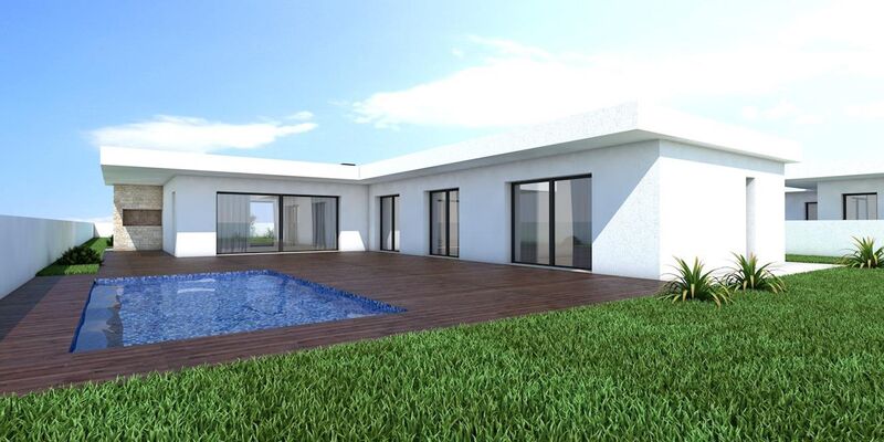 Moradia V4 Térrea Alcobaça - ar condicionado, piso radiante, piscina