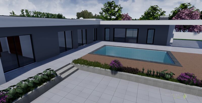 House V4 Single storey Caldas da Rainha - parking lot, garden, solar panel, swimming pool, garage
