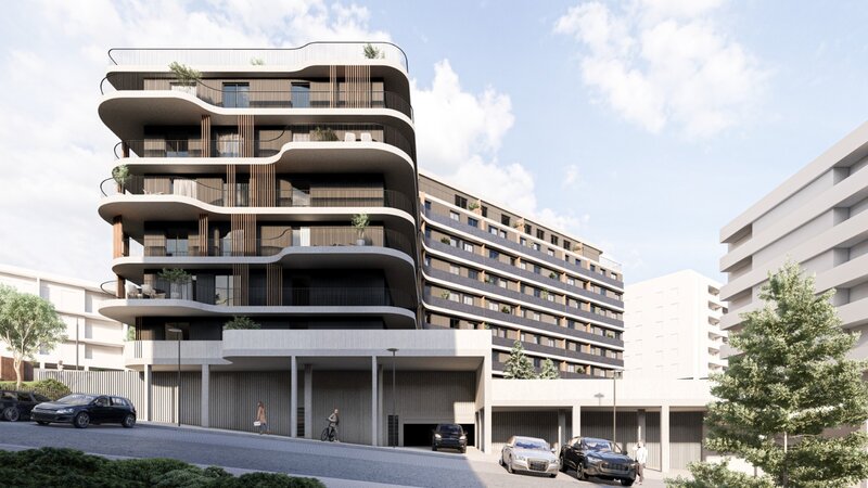 квартира T2 Lavandeira Oliveira do Douro Vila Nova de Gaia - , сад, балконы, гараж, зеленые зоны
