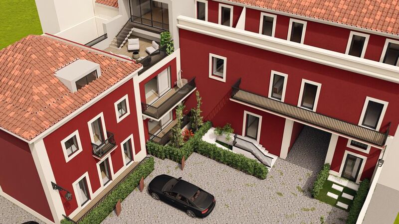 апартаменты T3 Duplex Monte Estoril Cascais - веранды, веранда, зеленые зоны, терраса, террасы