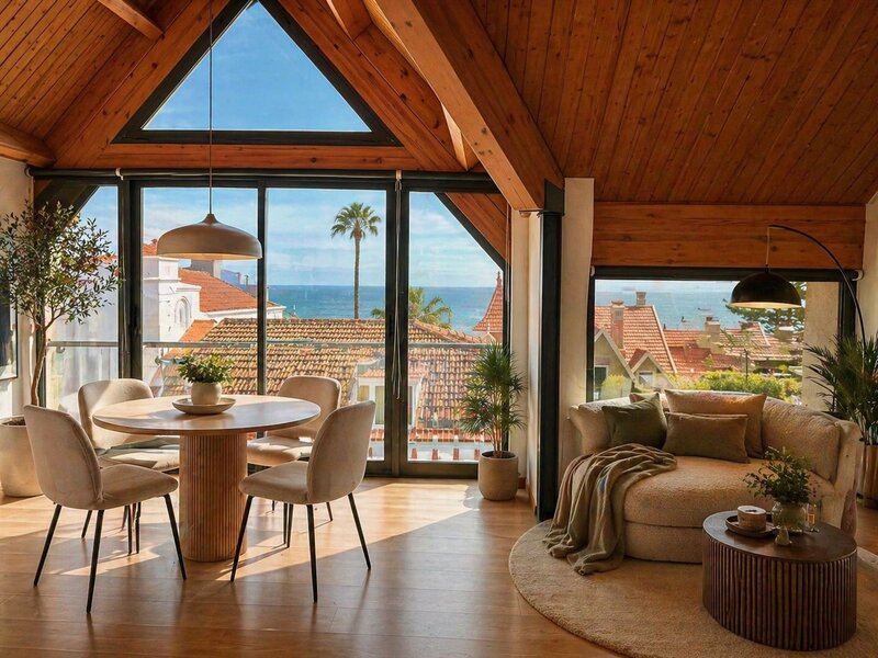 Loft T3 moderno no Monte Estoril com vista mar e estacionamento