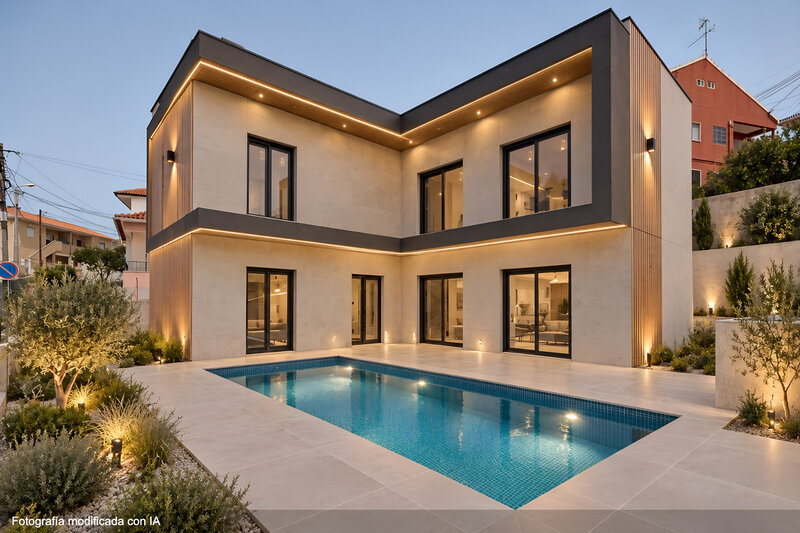 Moradia T4 de Arquitetura Contemporânea com Piscina