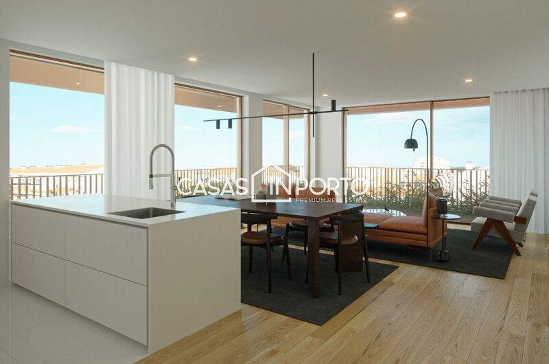 Apartment Luxury T2 Espinho - terraces, green areas, garage, balconies, balcony, terrace, parking space, kitchen