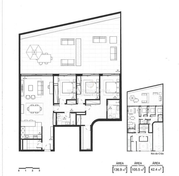 Apartment nouvel in the center T3 Matosinhos - central heating, terrace, double glazing, boiler, garage, parking space, solar panel