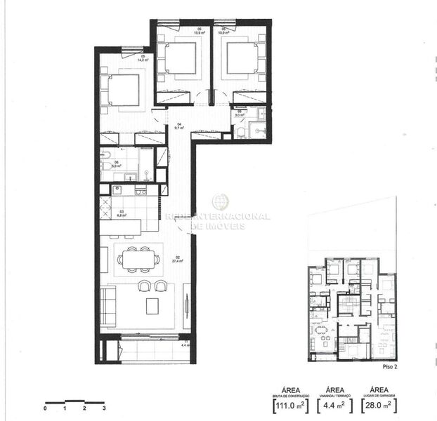 Apartment neue in the center T3 Matosinhos - boiler, solar panel, garage, parking space, central heating, terrace, double glazing