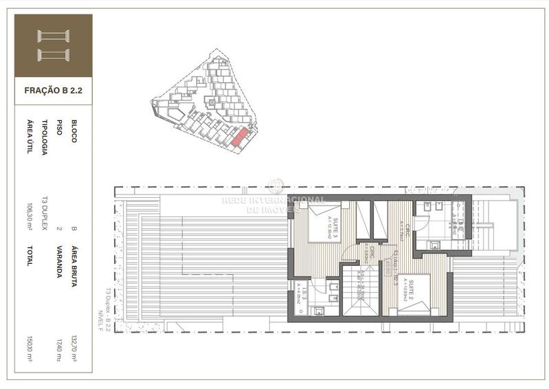 Apartment Modern sea view T3 Quarteira Loulé - balconies, sea view, balcony, tennis court, gardens, terraces, swimming pool, terrace, condominium