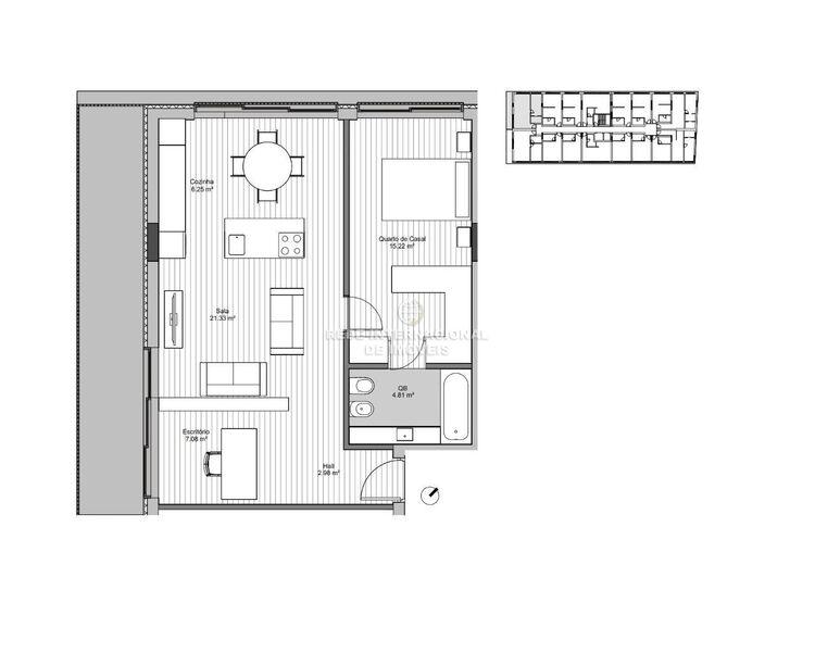 Apartamento T1 Matosinhos - ar condicionado, piscina, varanda