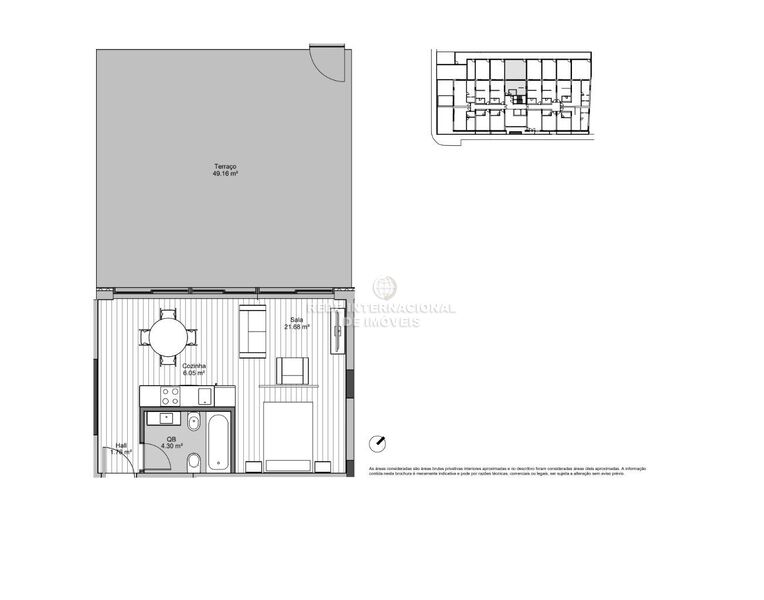 Апартаменты T0 Matosinhos - система кондиционирования, терраса, бассейн