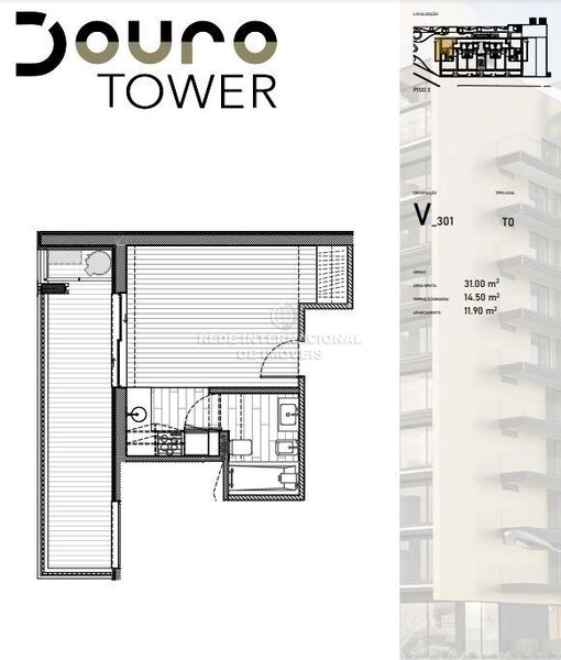 Apartamento novo em construção T0 Vila Nova de Gaia - jardim, lugar de garagem, terraço, piscina, varanda