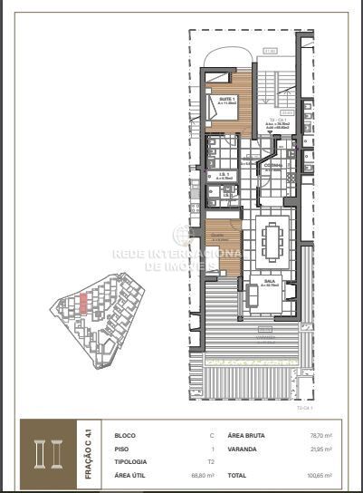 апартаменты новые с видом на море T2 Quarteira Loulé - бассейн, закрытый кондоминиум, вид на море, терраса, сады, экипированная кухня