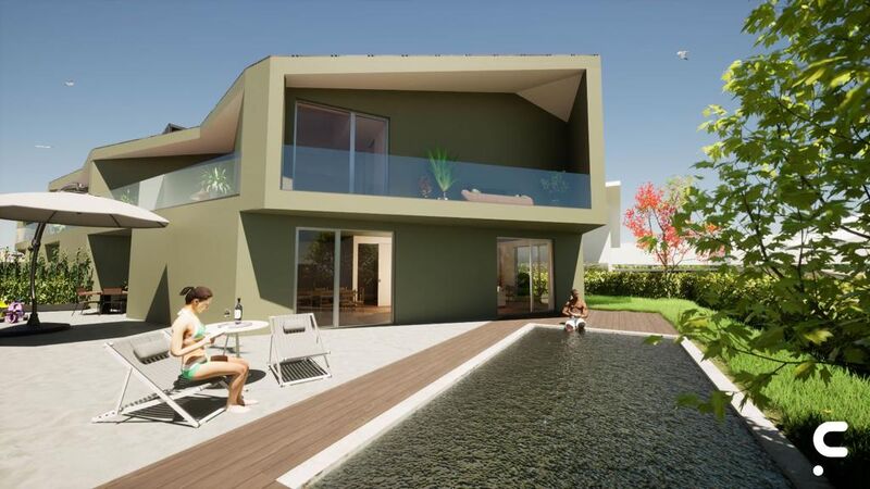 Moradia de luxo V4 para venda Canidelo Vila Nova de Gaia - terraços, garagem, piso radiante, piscina, condomínio privado, varandas, bbq