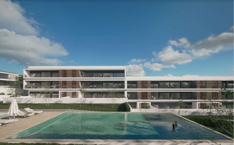 апартаменты T3 элитная в процессе строительства Gondomar - бассейн, закрытый кондоминиум, система кондиционирования, террасы, гараж, сады, веранды, веранда, терраса