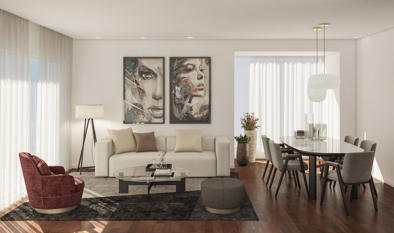 Apartment 2 bedrooms Oliveira do Douro Vila Nova de Gaia - balconies, double glazing, equipped, air conditioning, garage, terraces, gardens, 1st floor