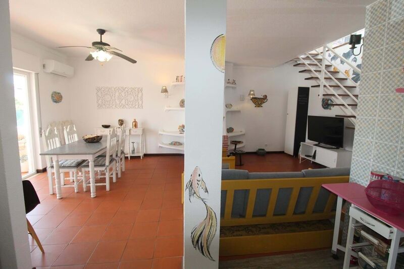 Apartment Duplex 3 bedrooms Albufeira - double glazing, balcony, furnished, air conditioning, fireplace, gardens, terrace, kitchen
