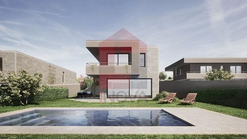 House V3 neues Soutelo Vila Verde - air conditioning, solar panels, excellent location, swimming pool, automatic gate, tiled stove