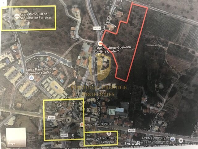 Land with 23332sqm center Ferreiras Albufeira - construction viability