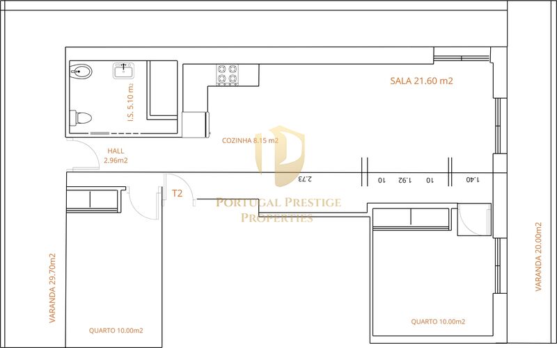 Apartment neue near the beach T2 Monte Gordo Vila Real de Santo António - kitchen, thermal insulation, terrace, sea view, solar panel